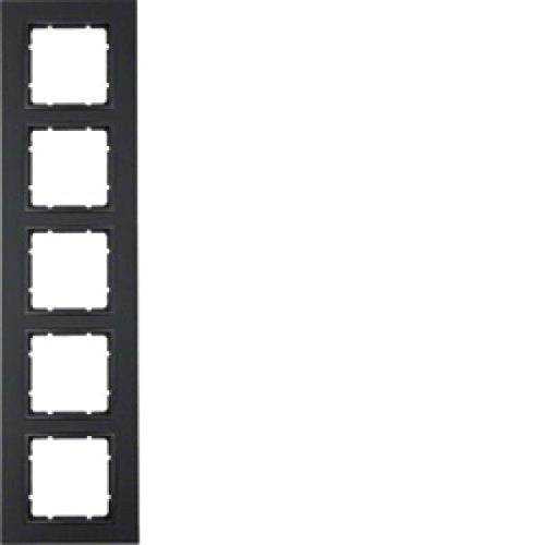 Berker 10156626 Rahmen 5fach B.7 anthrazit, matt Mesch Shop Berker 10156626 Rahmen 5fach B.7 anthrazit, matt Mesch Shop